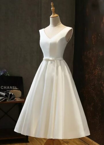 Short Court Wedding Gown