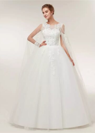 Ball Gown With Attached Veil