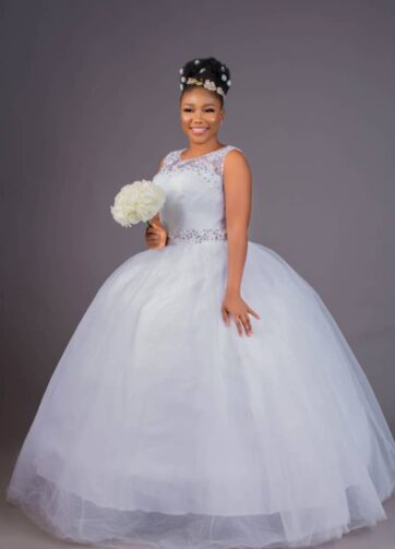 Pure White Ball Wedding Gown